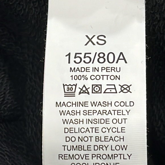 Kate Spade Broome Street Bakery Pink Dot on Black Cotton Terry Sweatshirt XS - Picture 10 of 11